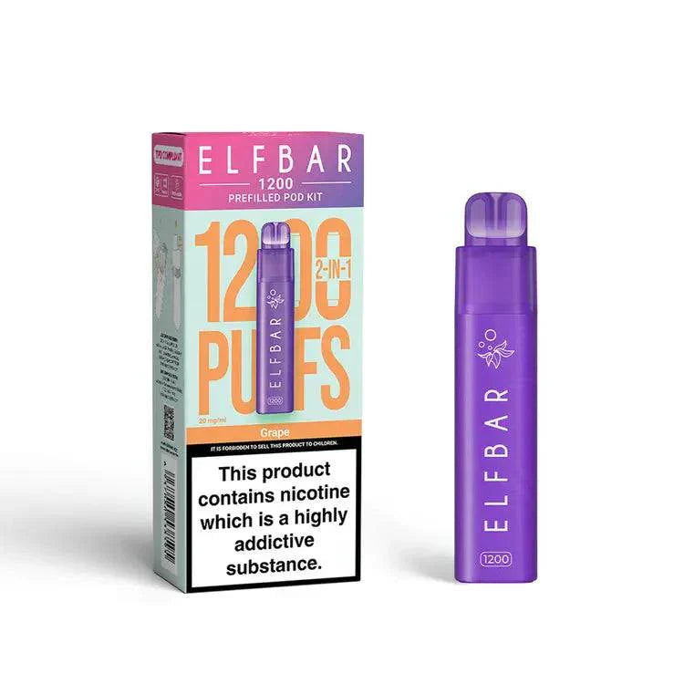 Elf Bar 1200 Prefilled Pod Vape Kit - Click & Vape