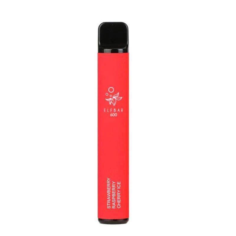 ELF BAR 600 STRAWBERRY RASPBERRY CHERRY ICE Disposable Vape 20mg - Click & Vape