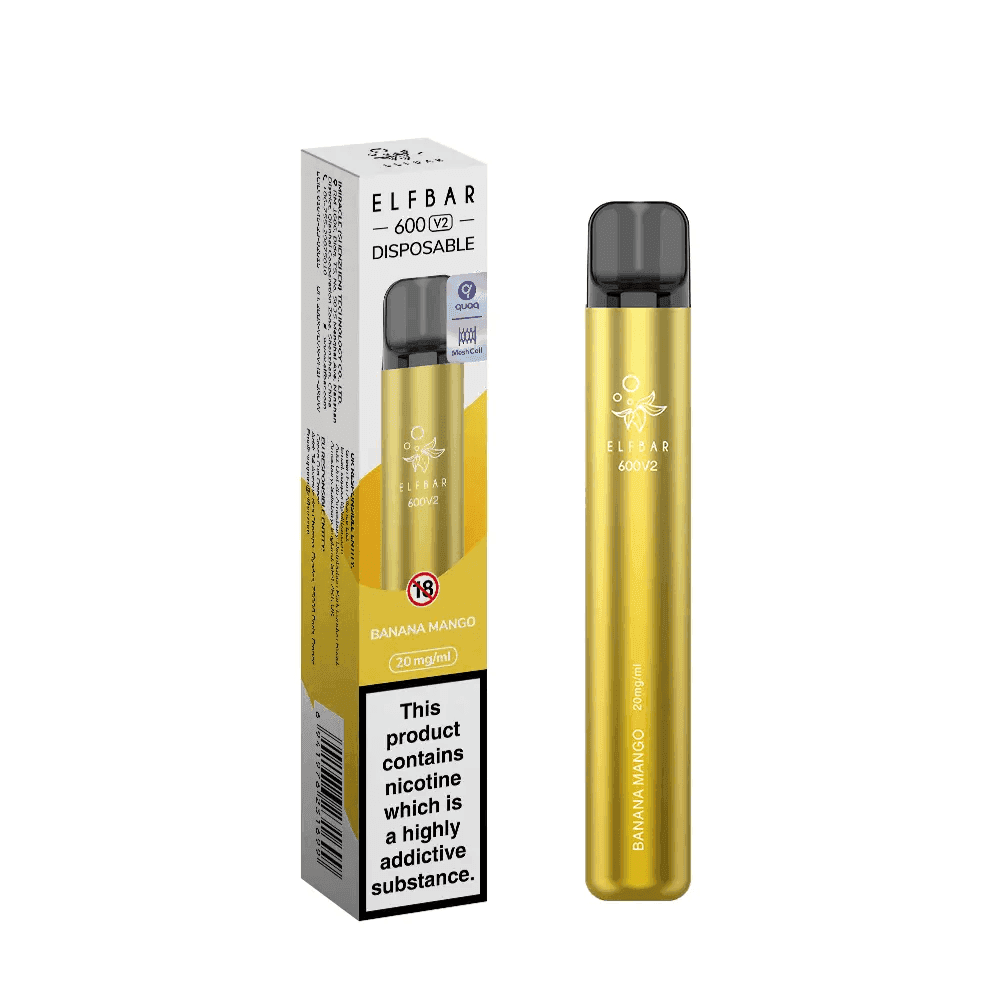 ELF BAR 600 V2 BANANA MANGO 20MG Disposable Vape - Click & Vape