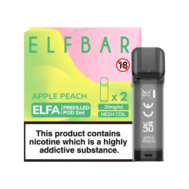 ELF BAR ELFA PRE-FILLED PODS (PACK OF 2) - Apple Peach - Click & Vape