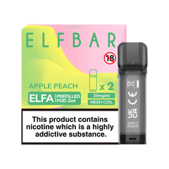 ELF BAR ELFA PRE-FILLED PODS (PACK OF 2) - Apple Peach - Click & Vape