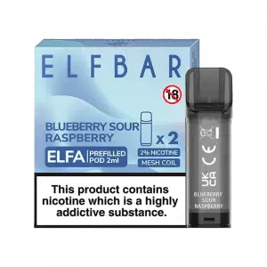 ELF BAR ELFA PRE-FILLED PODS (PACK OF 2) - Blueberry Sour Raspberry - Click & Vape