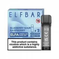 ELF BAR ELFA PRE-FILLED PODS (PACK OF 2) - Blueberry Sour Raspberry - Click & Vape