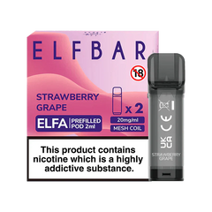 ELF BAR ELFA PRE-FILLED PODS (PACK OF 2) - Strawberry Grape - Click & Vape