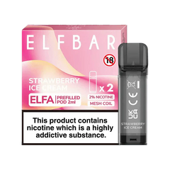 ELF BAR ELFA PRE-FILLED PODS (PACK OF 2) - Strawberry Ice Cream - Click & Vape