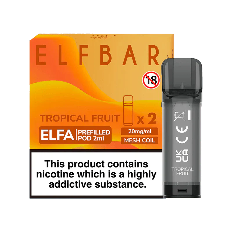 ELF BAR ELFA PRE-FILLED PODS (PACK OF 2) - Tropical Fruit - Click & Vape