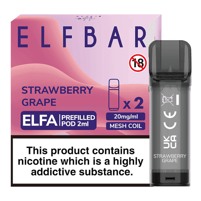 Elfbar Elfa Pre-Filled Pod Strawberry Grape - Click & Vape