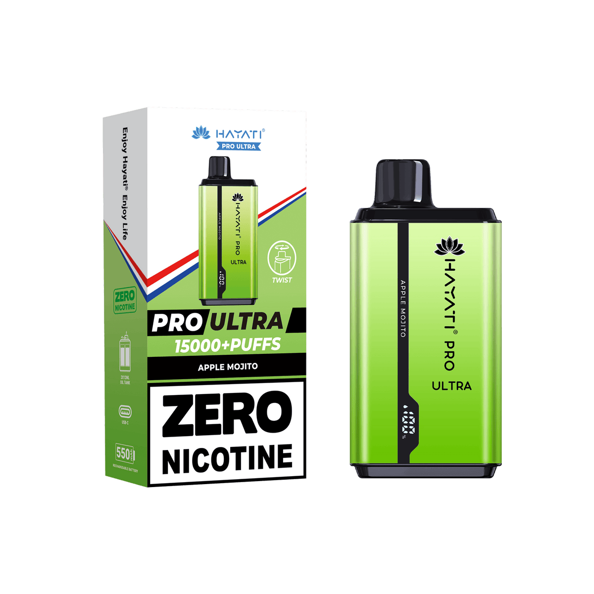 Hayati Pro Ultra Apple Mojito Cherry 0mg - Click & Vape
