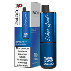 IVG 2400 BLUE RASPBERRY ICE Disposable Vape - Click & Vape