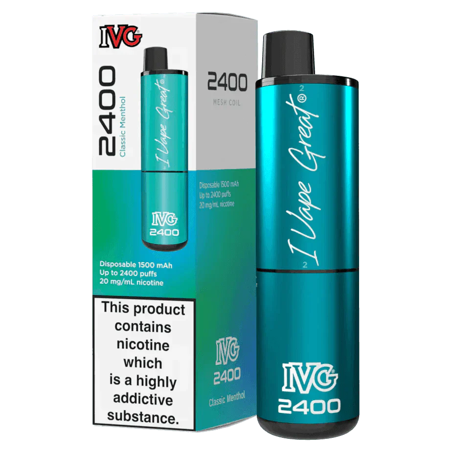 IVG 2400 CLASSIC MENTHOL Disposable Vape - Click & Vape