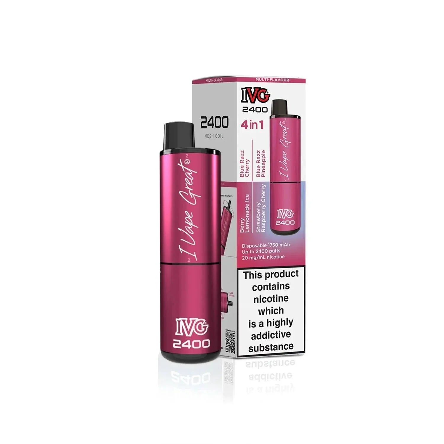 IVG 2400 Disposable Vape - Berry Edition (4 in 1) - Click & Vape