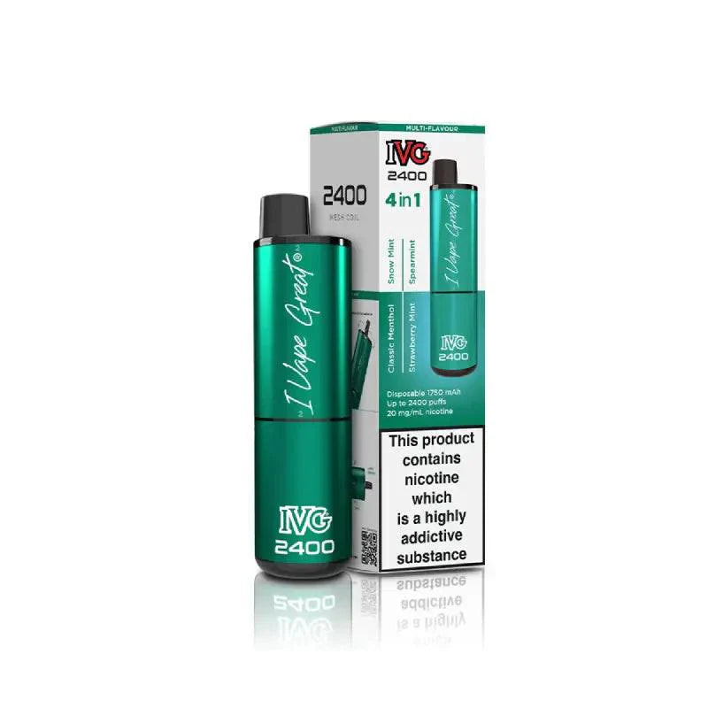 IVG 2400 Disposable Vape - Mint Edition (4 in 1) - Click & Vape