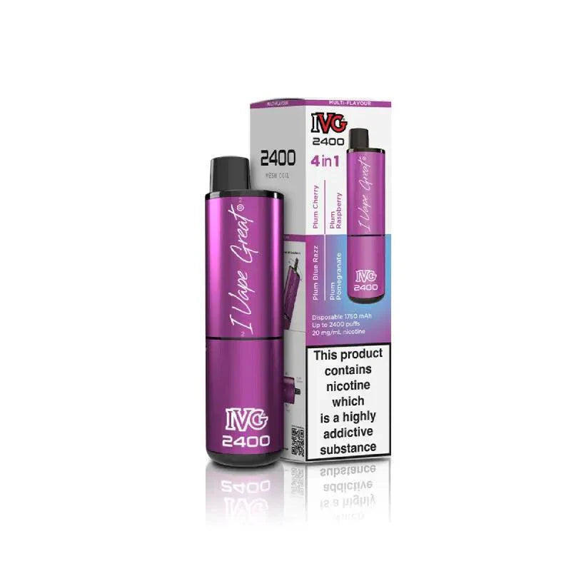 IVG 2400 Disposable Vape - Plum Edition (4 in 1) - Click & Vape