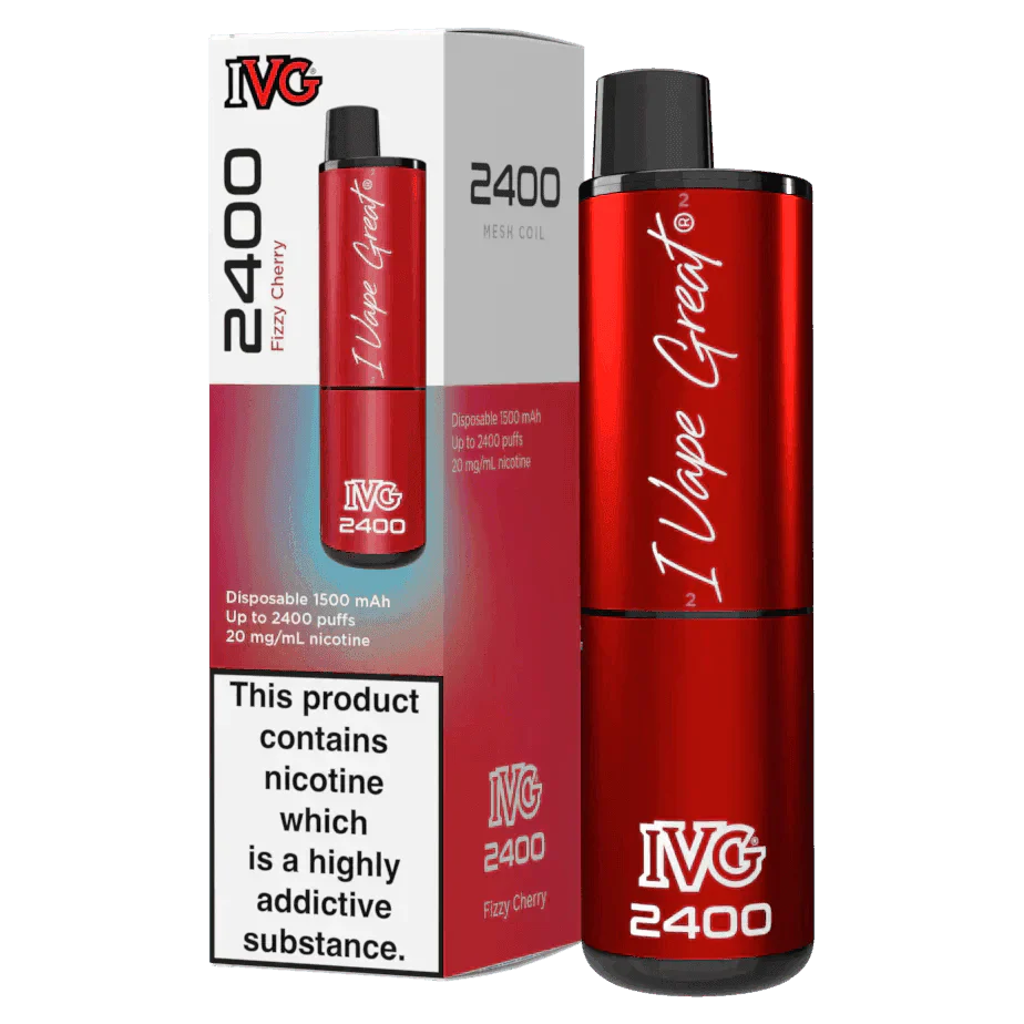 IVG 2400 FIZZY CHERRY Disposable Vape - Click & Vape