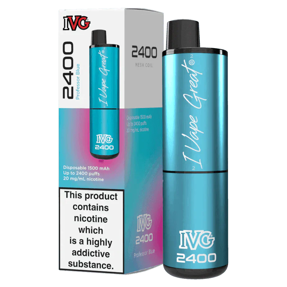 IVG 2400 PROFESSOR BLUE Disposable Vape - Click & Vape