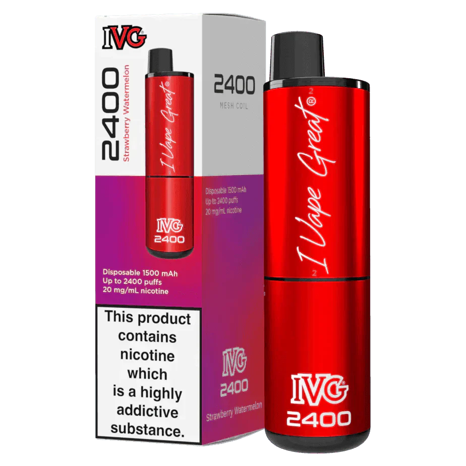 IVG 2400 STRAWBERRY WATERMELON Disposable Vape - Click & Vape