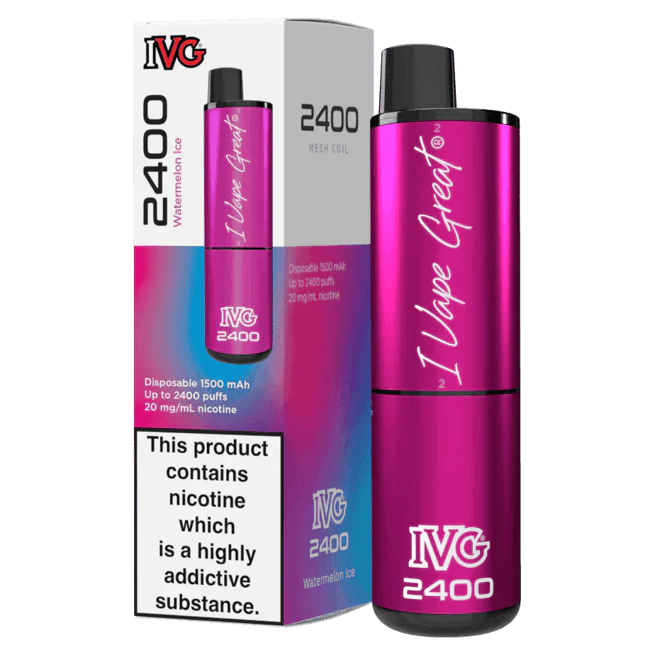 IVG 2400 WATERMELON ICE Disposable Vape - Click & Vape