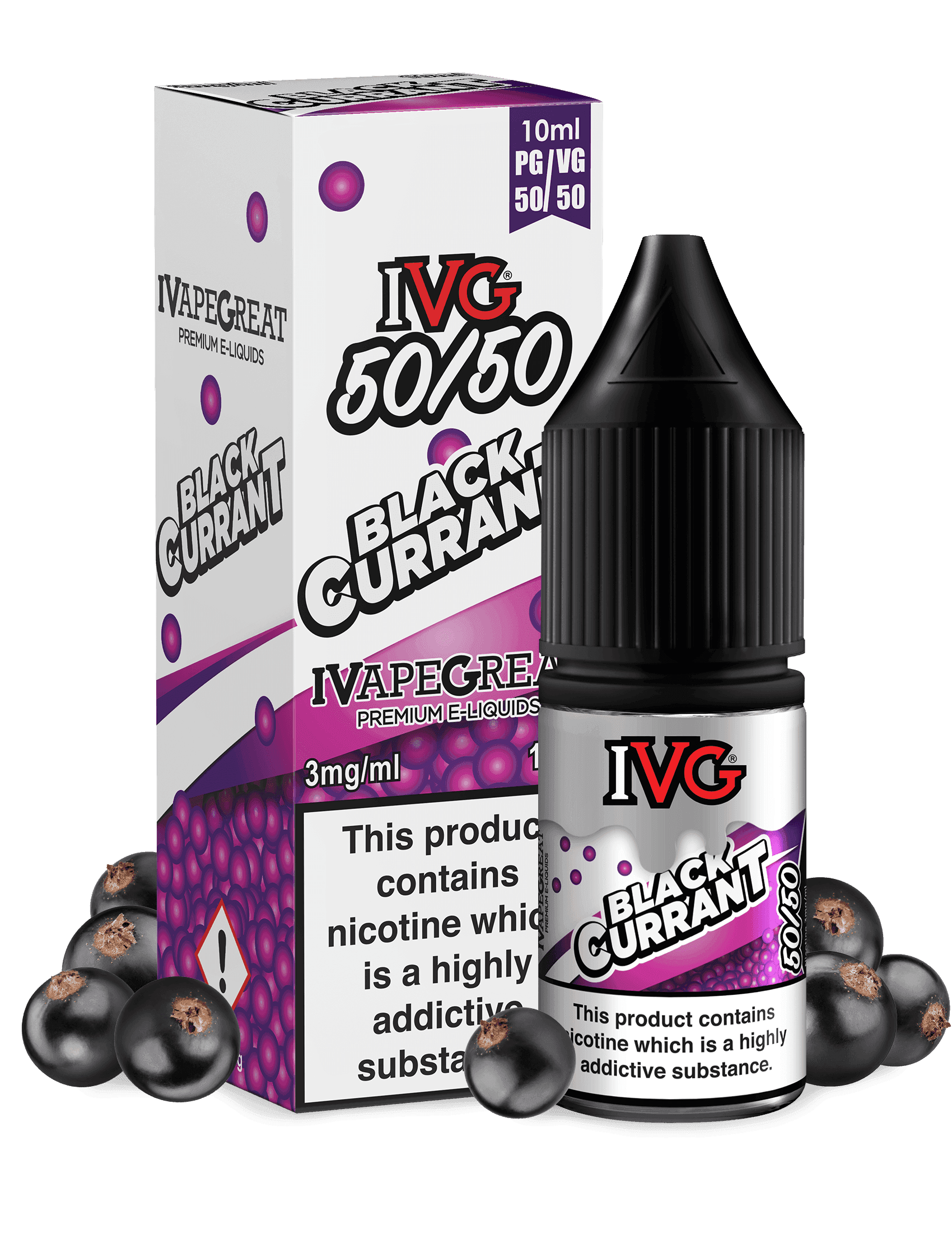 IVG Blackcurrant 50/50 10ML - Click & Vape