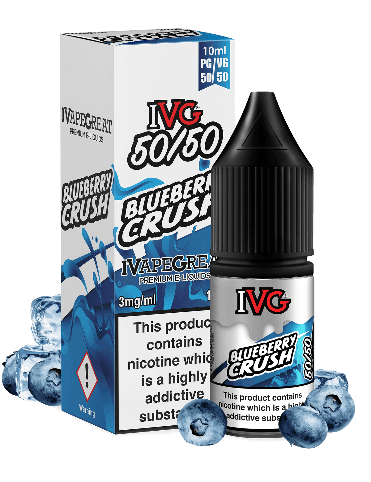 IVG Blueberry Crush 50/50 10ML - Click & Vape