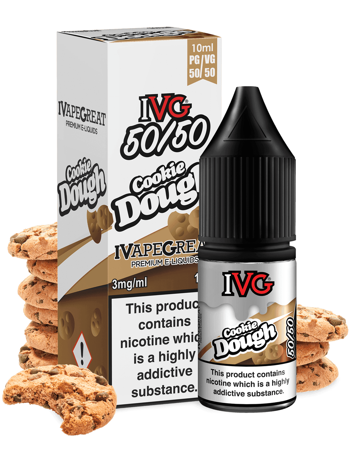 IVG Cookie Dough 50/50 10ML - Click & Vape