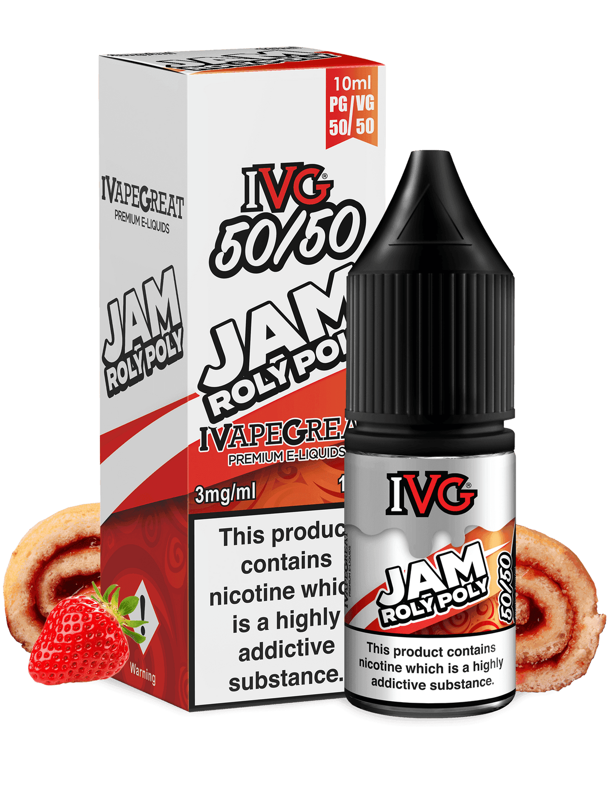 IVG Jam Roly Poly 50/50 10ML - Click & Vape