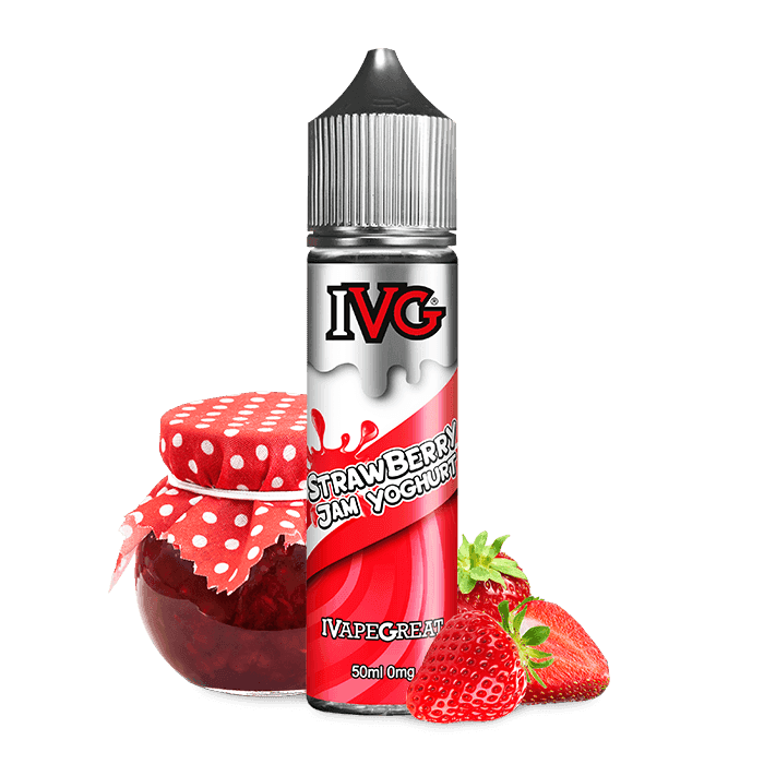 IVG Juice 50ML Shortfill Strawberry Jam Yoghurt - Click & Vape