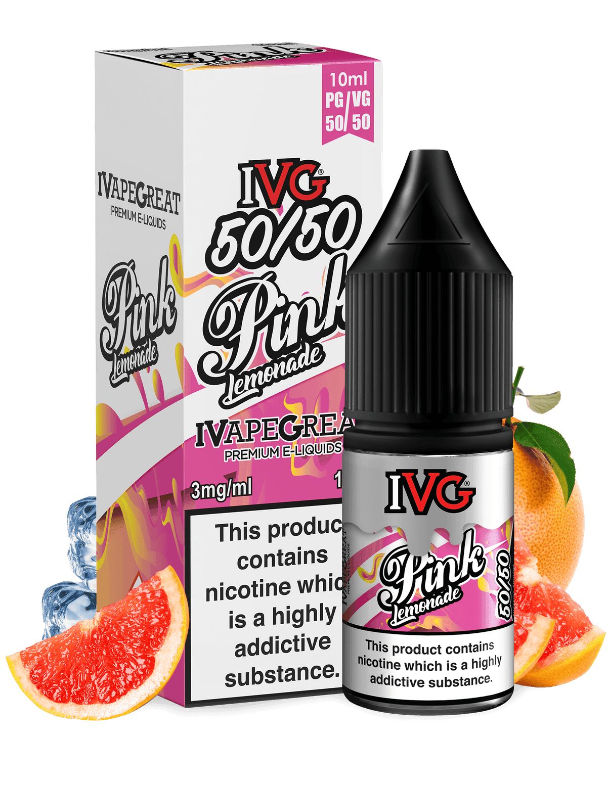 IVG Pink Lemonade 50/50 10ML - Click & Vape