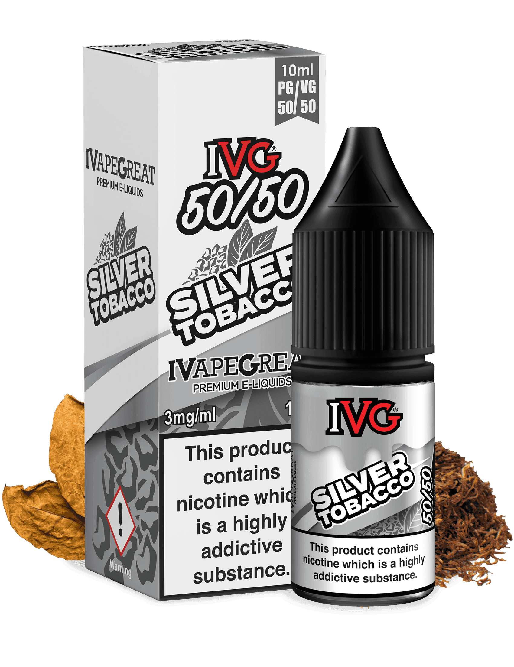 IVG Silver Tobacco 50/50 10ML - Click & Vape