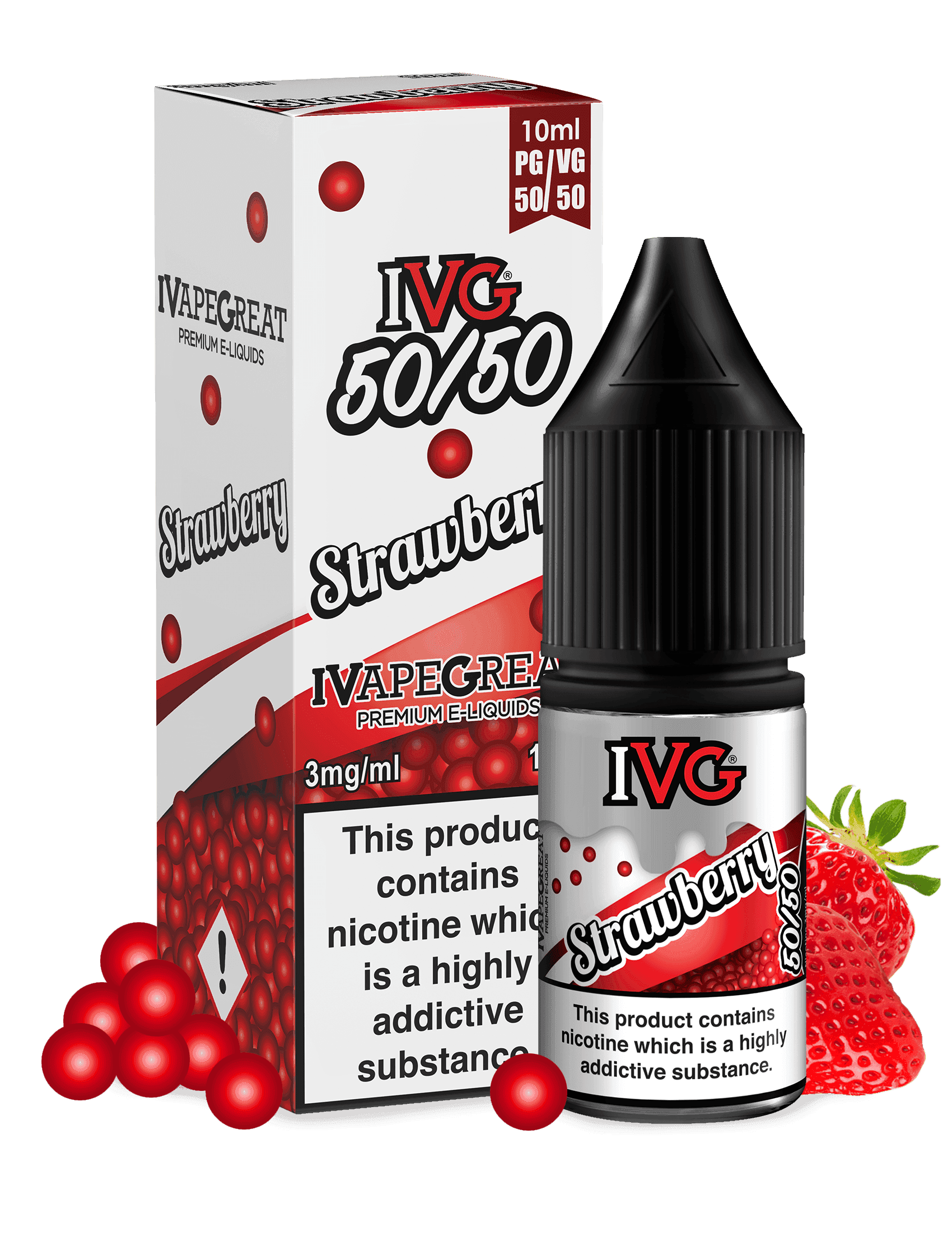 IVG Strawberry 50/50 10ML - Click & Vape