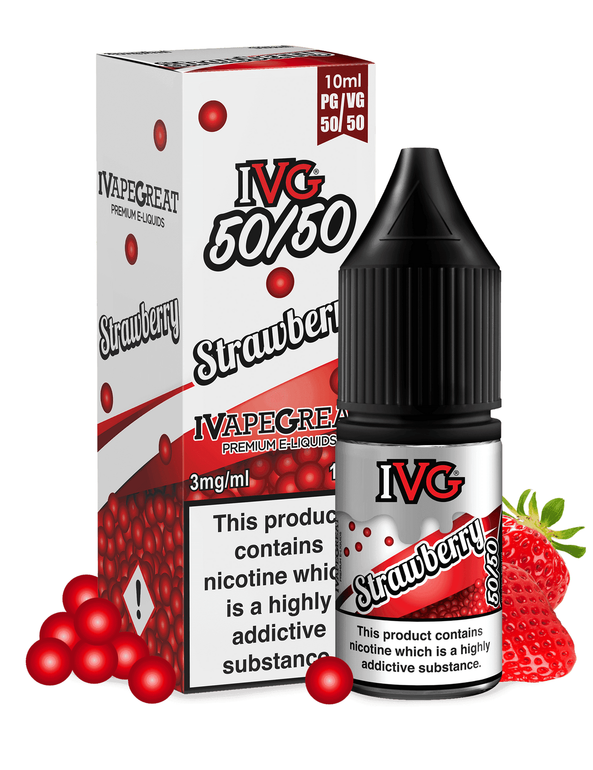 IVG Strawberry 50/50 10ML - Click & Vape