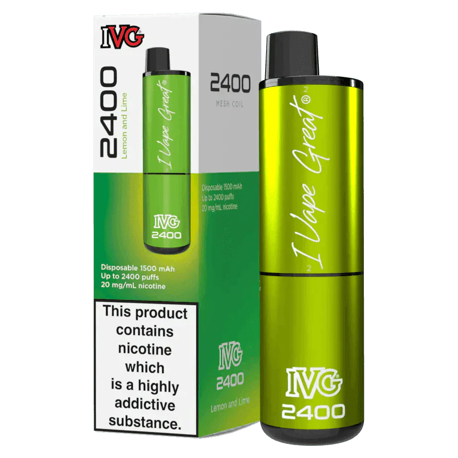 Lemon & Lime IVG 2400 Disposable Vape - Click & Vape