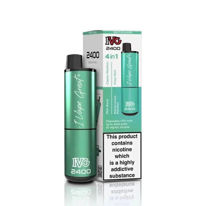 Menthol Edition (4 in 1) | IVG 2400 Disposable Vape - Click & Vape