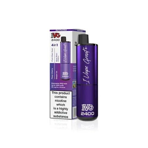 Purple Edition Multi Flavour (4 in 1) IVG 2400 Disposable Vape - Click & Vape