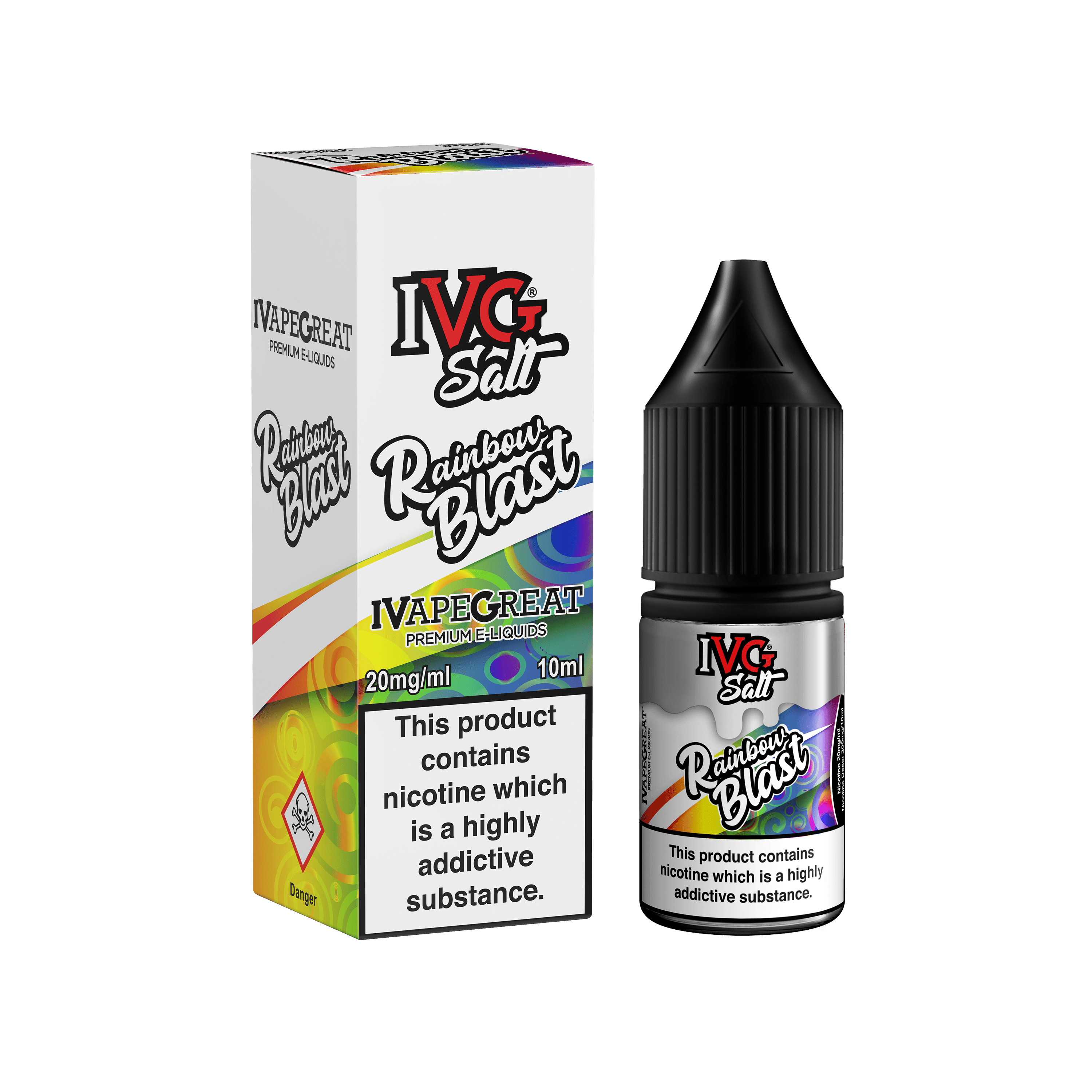 Rainbow Blast Nic Salt E-Liquid By IVG 10ml - Click & Vape